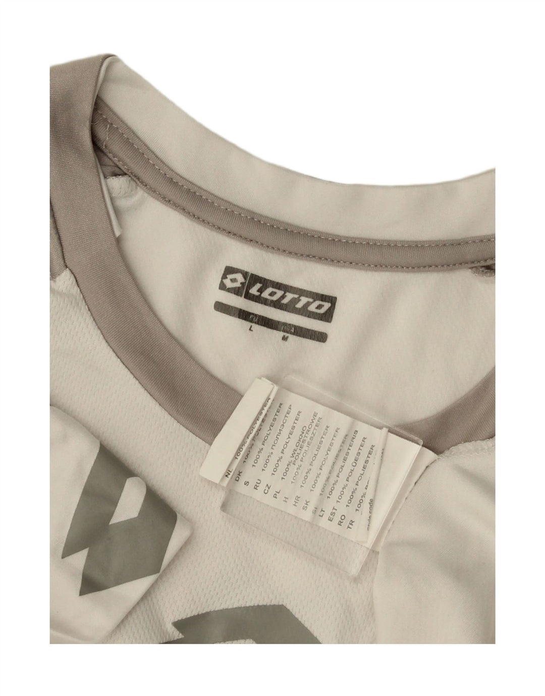 LOTTO Herren-T-Shirt mit Grafik, Mittelweißes Farbblock-Polyester