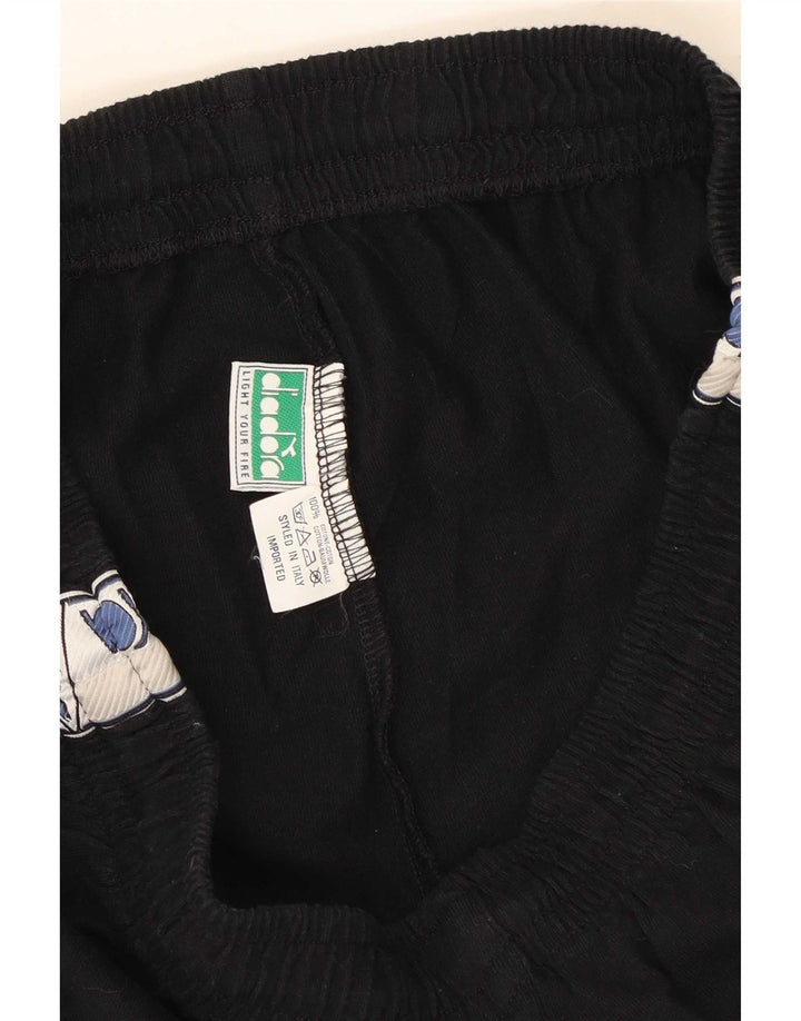 Diadora Herren-Sportshorts mit Grafik, Mittelschwarzes Farbblock-Polyester