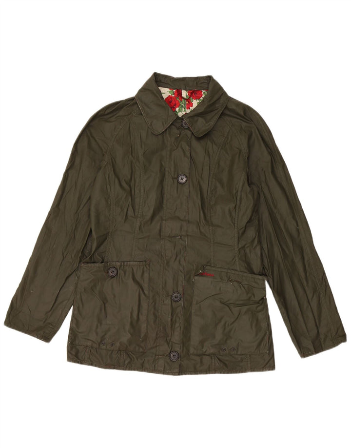 Barbour Damenjacke aus gewachster Baumwolle, UK 10, Small Khaki