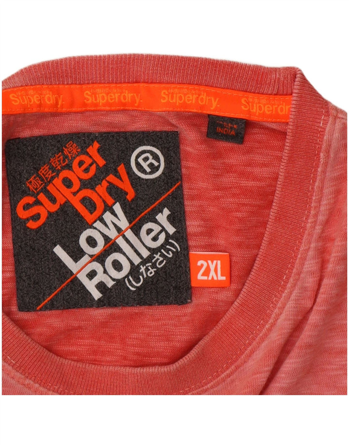 Superdry Herren Low Roller T-Shirt Top 2XL Rosa
