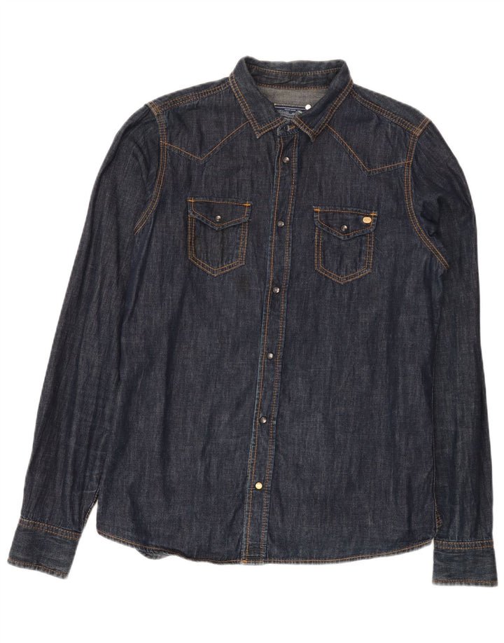 Diesel Herren-Jeanshemd, große marineblaue Baumwolle
