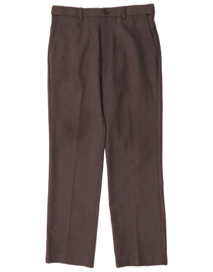 Farah Herren gerade Chinohose W32 L31 Grau Polyester