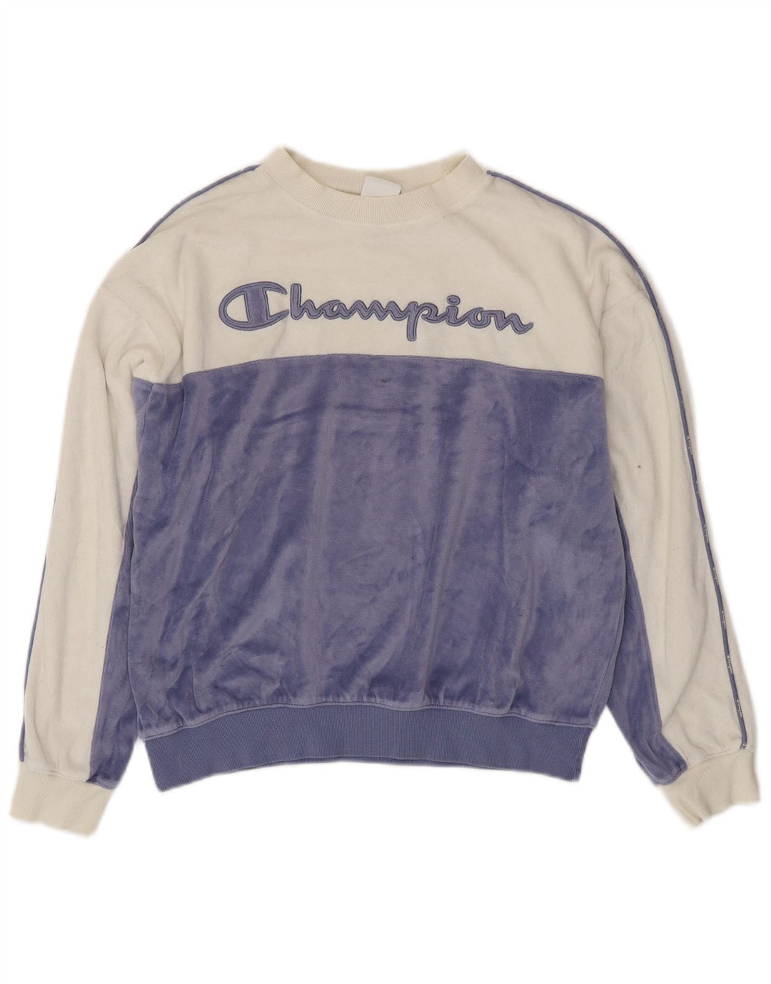 CHAMPION Damen-Sweatshirt mit Grafik, UK 16, Größe L, Weiß, Farbblock