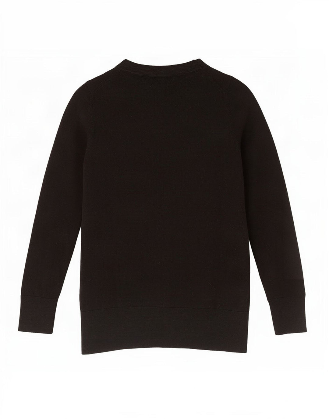 Cos Damen-Pullover mit Rundhalsausschnitt, Gr. 6, XS, schwarze Wolle