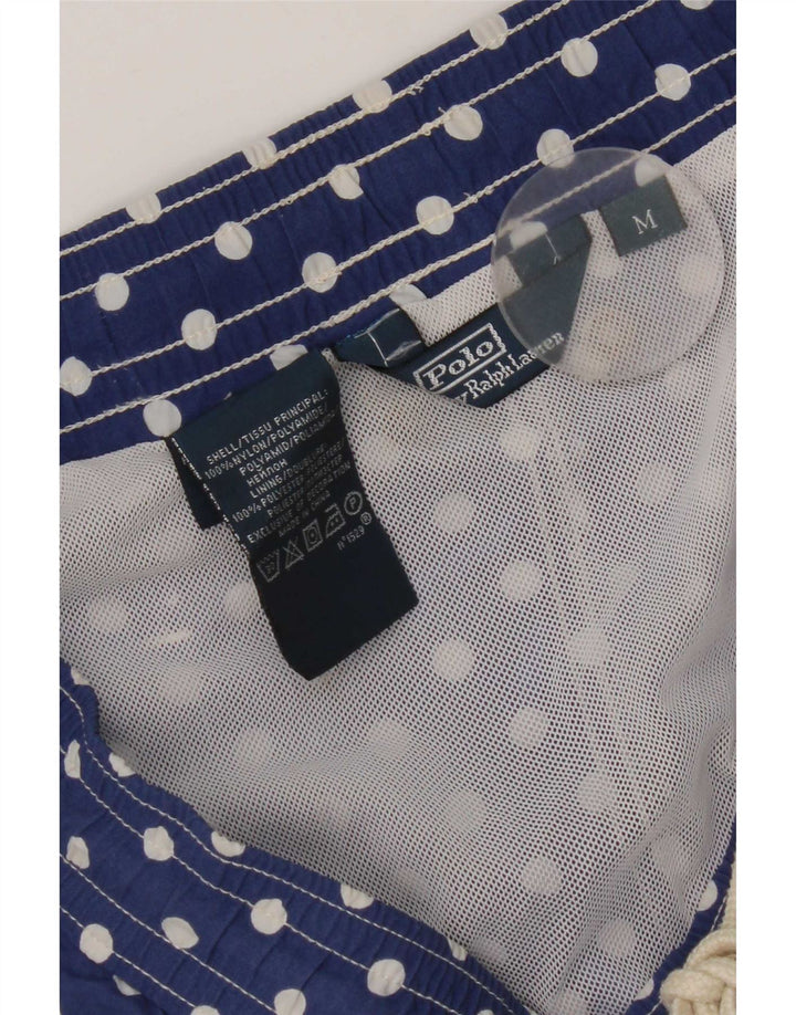 Polo Ralph Lauren Herren-Badeshorts aus mittelblau gepunktetem Nylon