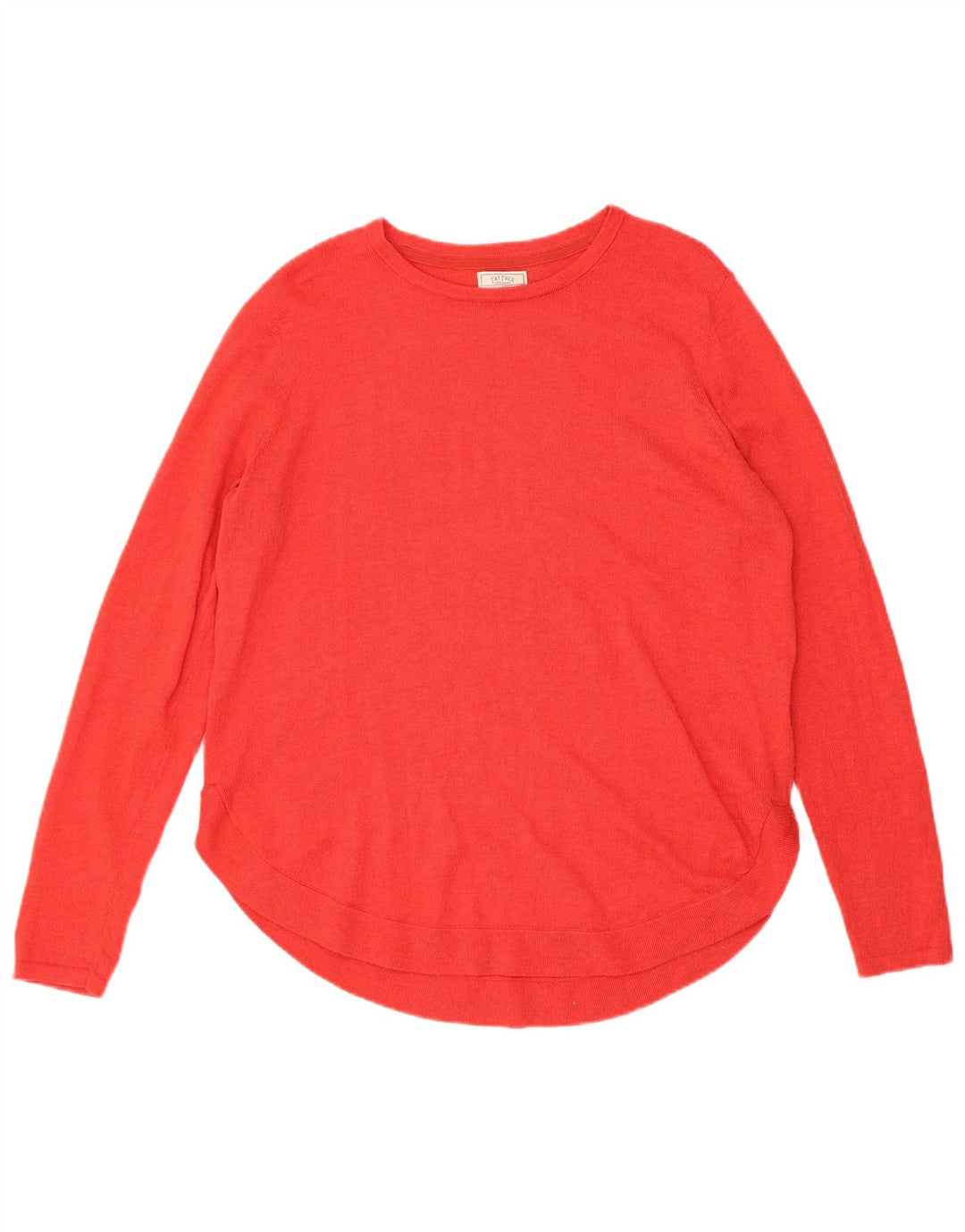 Fat Face Damen-Pullover mit U-Boot-Ausschnitt, UK 14, Mittelrot, Polyester