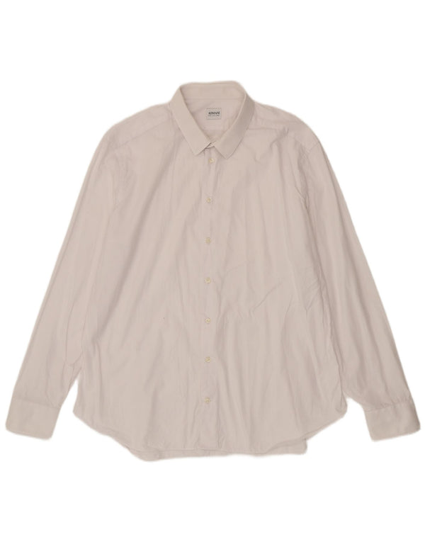 Armani Collezioni Mens Shirt Size 45 18 2XL White
