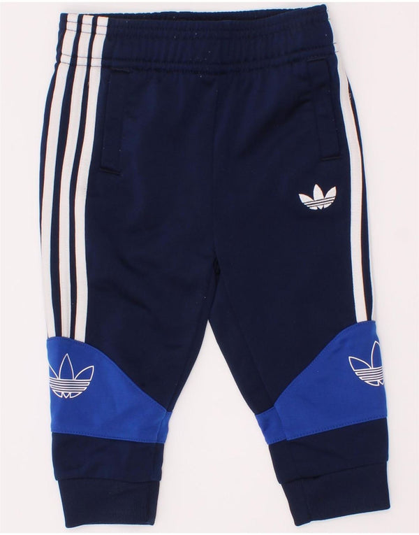 Adidas Baby-Jungen-Trainingshose mit Grafik, 9–12 Monate, Marineblau