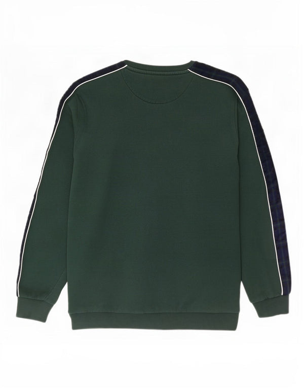 Lyle & Scott Herren Grafik-Sweatshirt, Pullover, XL, grüne Farbblock-Baumwolle