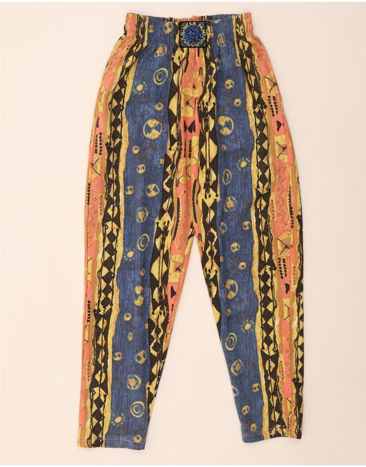 Uncle Sam Damen-Hose mit hoher Taille, Größe S, W27, L29, mehrfarbig, Baumwolle