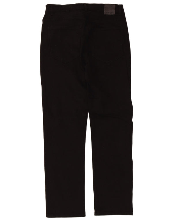 Massimo Dutti Damen Straight Jeans EU 38 Small W28 L27 Schwarze Baumwolle