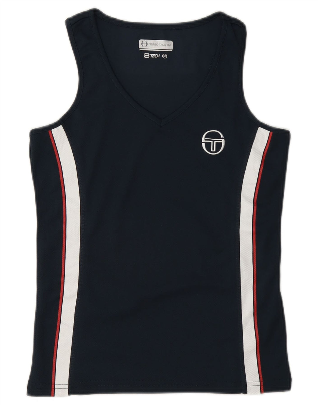 Sergio Tacchini Damen Weste Top UK 6 XS Marineblau Colourblock Polyester