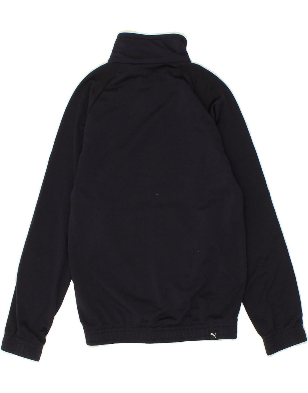 PUMA Boys Graphic Tracksuit Top Jacket 7-8 Years Navy Blue Polyester Vintage Puma and Second-Hand Puma from Messina Hembry 