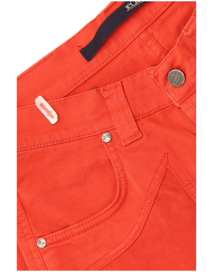 Jeckerson Damen Slim Jeans W30 L32 Rote Baumwolle