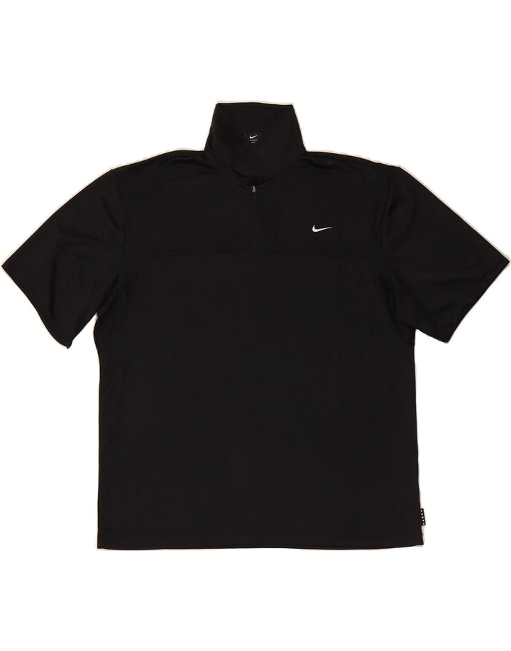NIKE Mens Polo Shirt Large Black Polyester Vintage Nike and Second-Hand Nike from Messina Hembry 