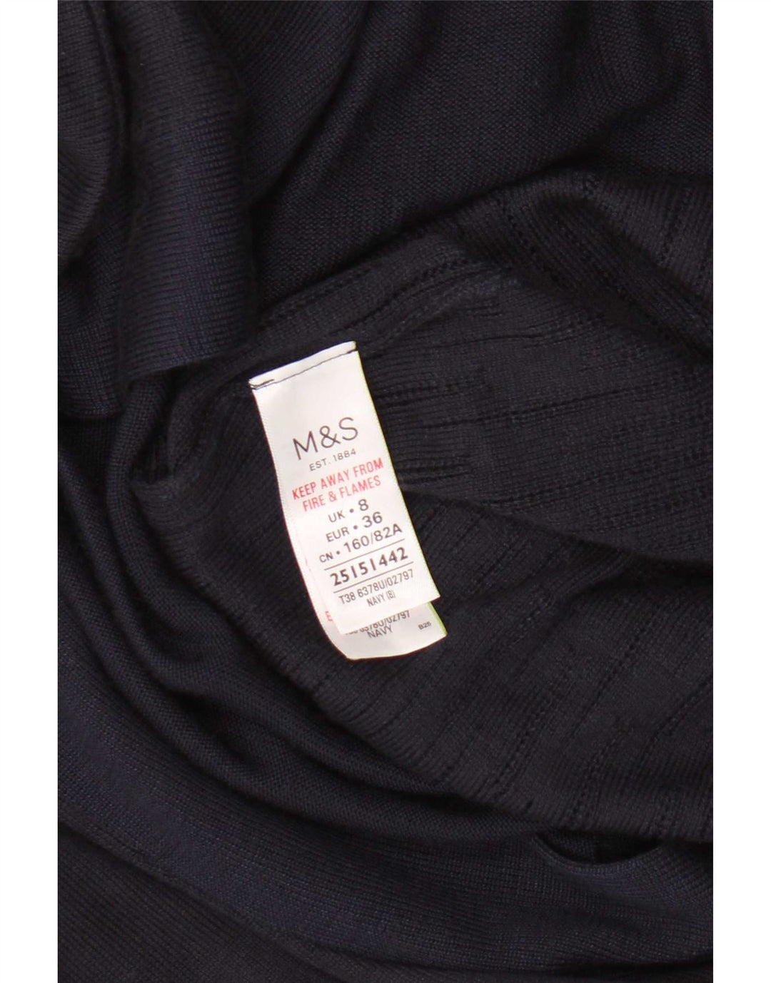 Marks & Spencer Offener Damen-Cardigan-Pullover UK 8 Small Marineblaue Viskose