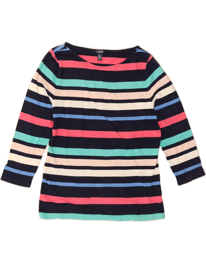 CHAPS Womens Top 3/4 Sleeve UK 14 Large Multicoloured Striped Vintage Chaps and Second-Hand Chaps from Messina Hembry 