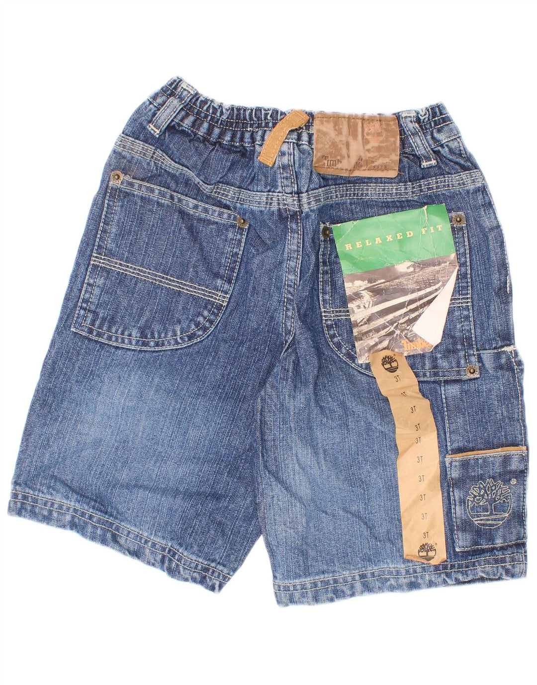 Timberland Cargo-Jeansshorts für Jungen, 2–3 Jahre, W22, blaue Baumwolle