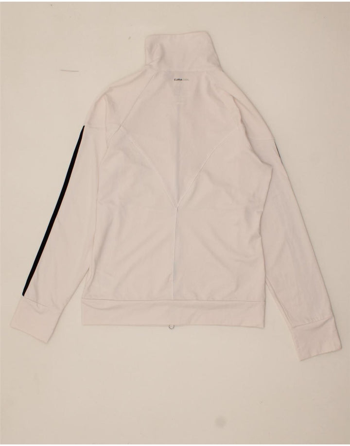 ADIDAS Womens Climacool Tracksuit Top Jacket UK 14 Medium White Polyester Vintage Adidas and Second-Hand Adidas from Messina Hembry 