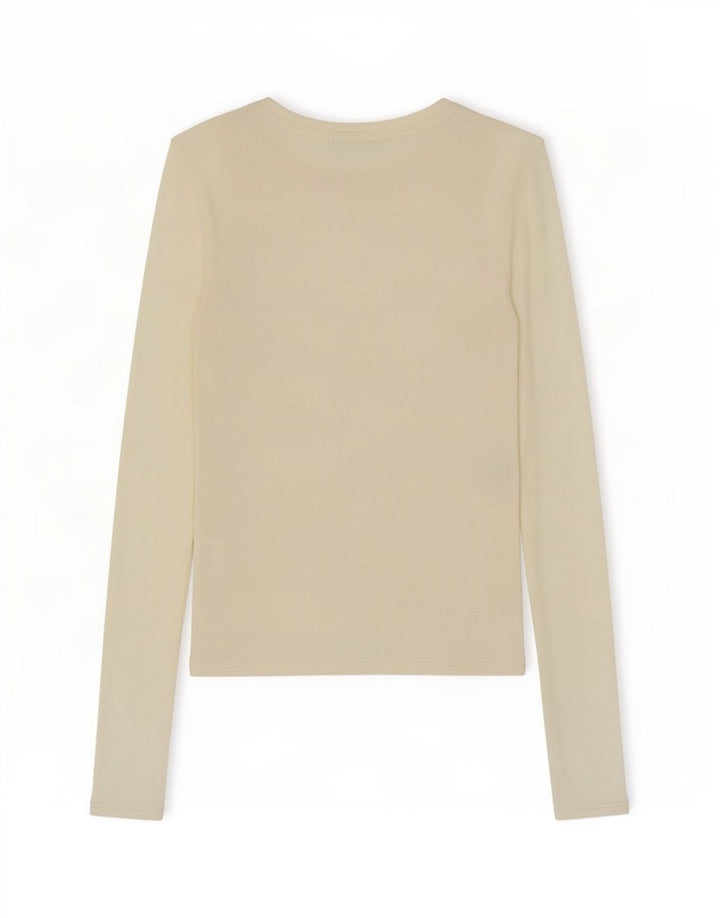 Zara Damen Top Langarm UK 8 Small Weiß Modal