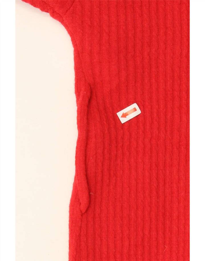 VINTAGE Womens Long Sleeve Jumper Dress IT 46 Large Red Wool Vintage Vintage and Second-Hand Vintage from Messina Hembry 