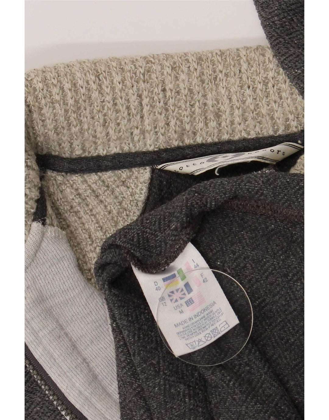 Lotto Damen-Pullover, übergroß, Rollkragen, UK 12, Mittelgrau meliert