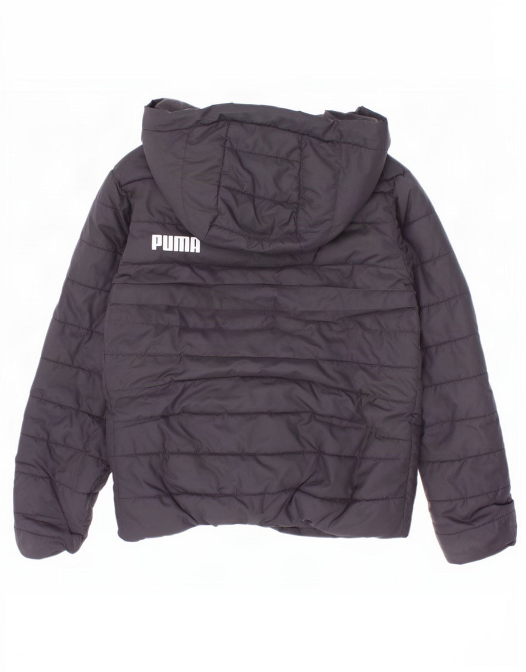 Puma Jungen wattierte Jacke mit Kapuze, 5–6 Jahre, schwarzes Polyester