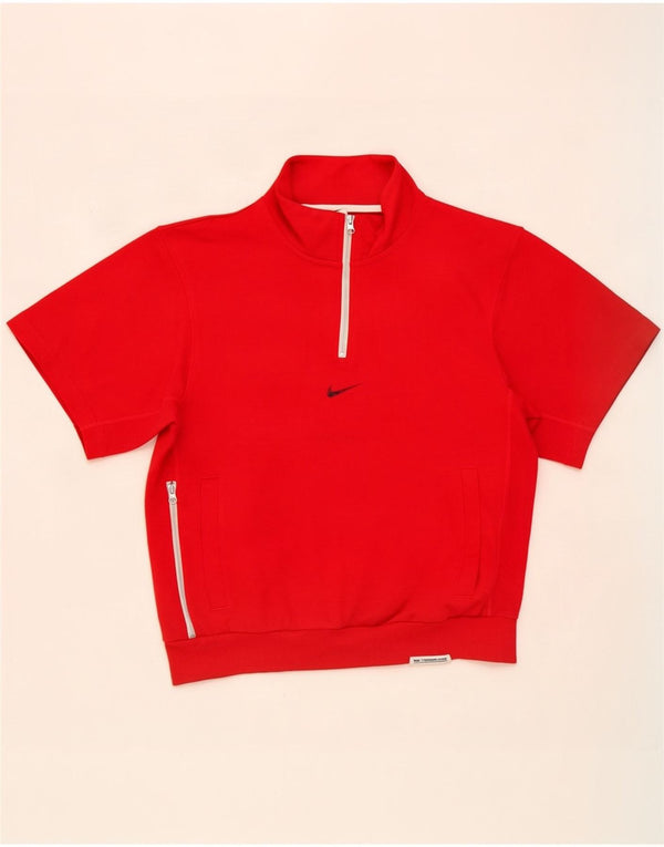 Nike Herren Dri Fit Graphic Kurzarm-Sweatshirt, Pullover, Größe S, Rot, Baumwolle