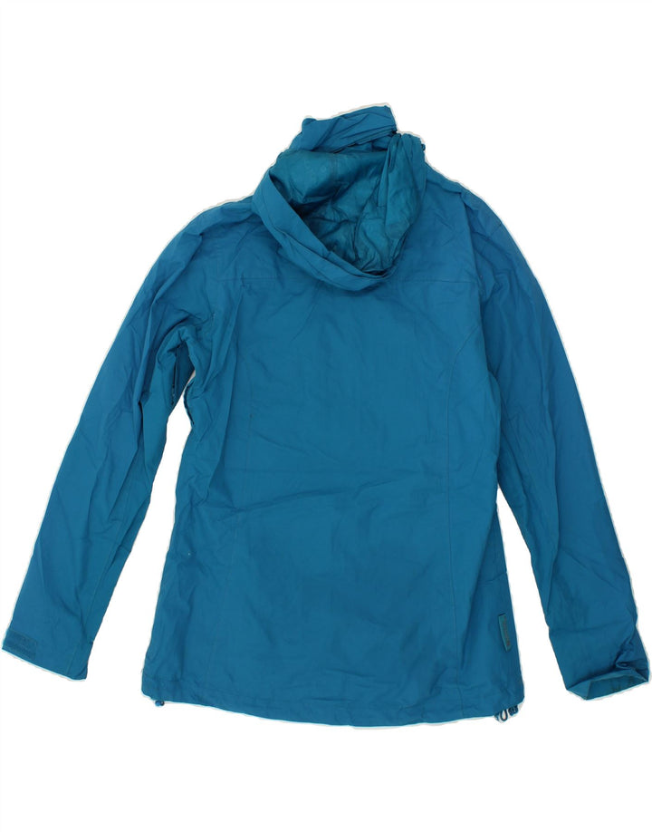 MOUNTAIN WAREHOUSE Womens Hooded Rain Jacket UK 10 Small Blue Polyester Vintage Mountain Warehouse and Second-Hand Mountain Warehouse from Messina Hembry 