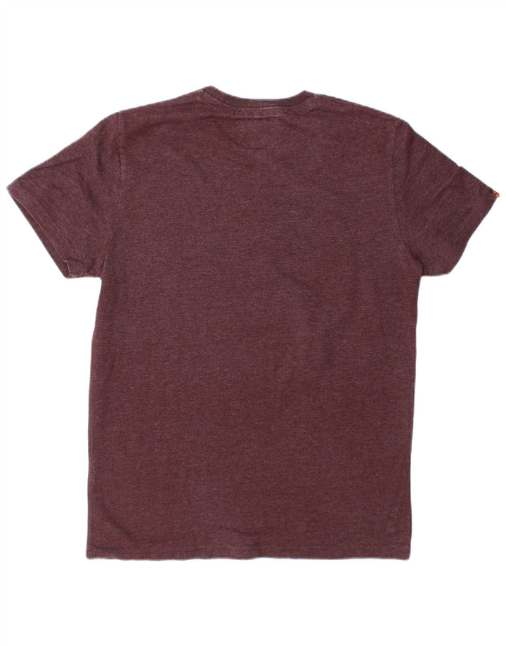Superdry Herren Grafik-T-Shirt-Oberteil XL Burgunderrot aus Polyester