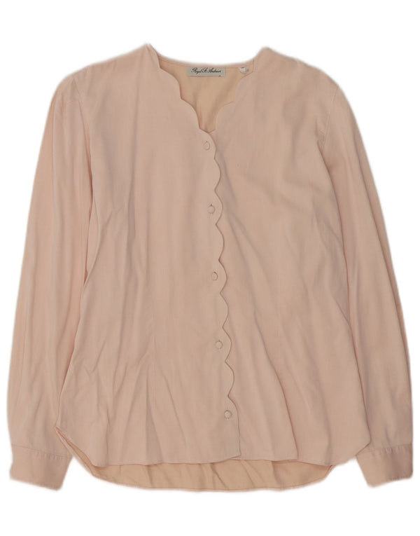 Vintage Damen Hemdbluse IT 44 Mittelrosa Baumwolle