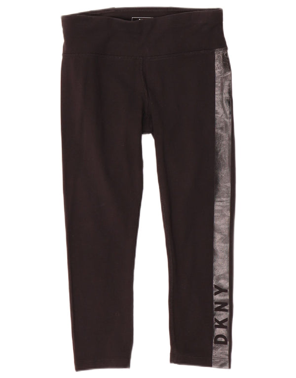 Dkny Damen-Capri-Leggings mit Grafik, UK 4, XS, Schwarz, Colourblock-Baumwolle