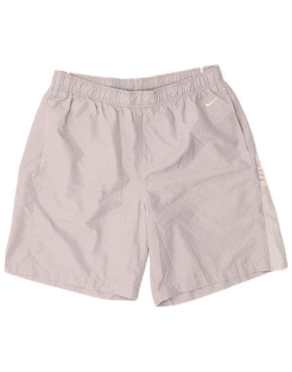 Nike Herren Graphic Sport Shorts XL Graues Nadelstreifen-Polyester