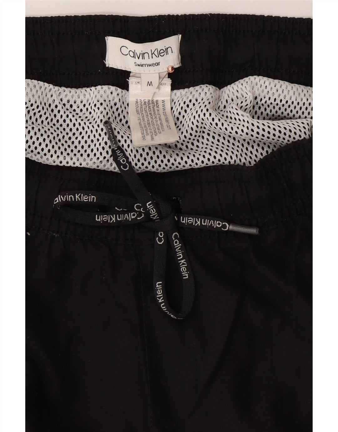 CALVIN KLEIN Herren Badeshorts mit Grafik, mittelschwarz, Polyester