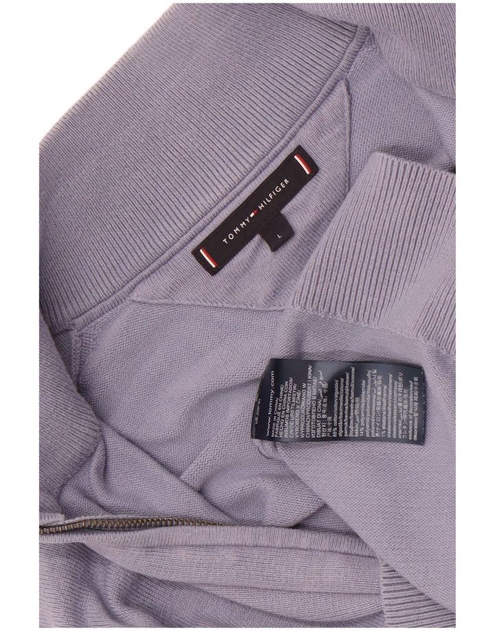 Tommy Hilfiger Herren-Strickjacke, groß, aus blauer Baumwolle