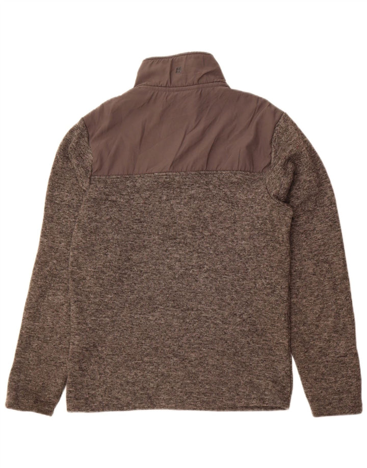 Mountain Warehouse Herren-Sweatshirt mit Reißverschluss am Kragen, Größe S, Grau meliert