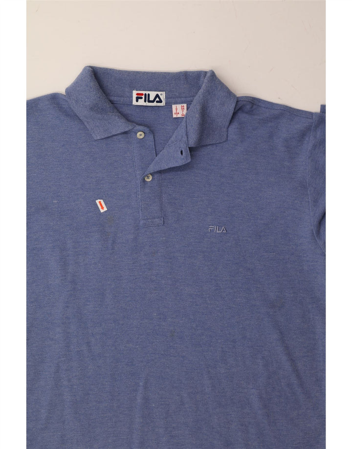 FILA Mens Polo Shirt IT 54 XL Blue Cotton Vintage Fila and Second-Hand Fila from Messina Hembry 