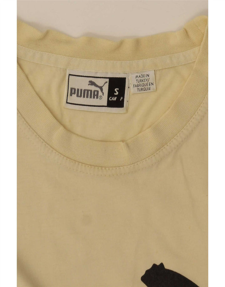 Puma Herren Grafik T-Shirt Top Small Gelb