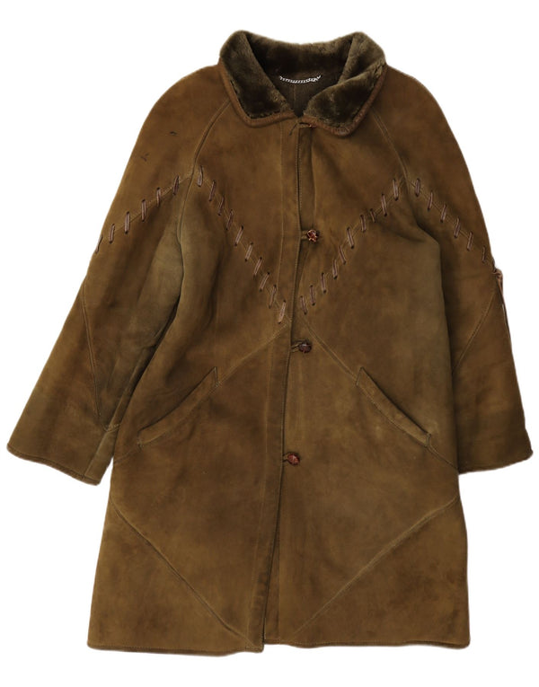 Igi & Damen Lammfellmantel IT 42 Medium Khaki