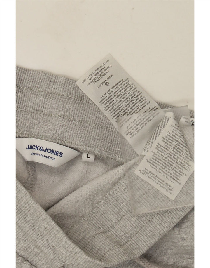 JACK & JONES Herren-Sportshorts, große grau gefleckte Baumwolle