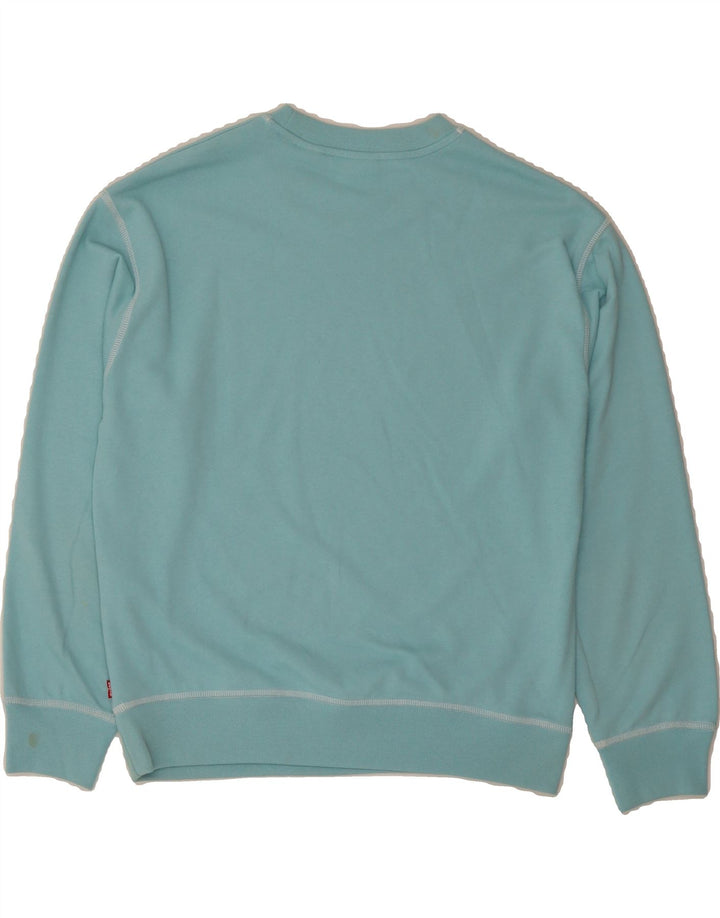 LEVI'S Womens Oversized Sweatshirt Jumper UK 10 Small Blue Cotton Vintage Levi's and Second-Hand Levi's from Messina Hembry 