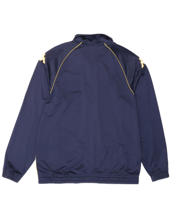 Kappa Herren-Trainingsanzug-Oberteil, Jacke, 2XL, Marineblau, Farbblock-Polyester