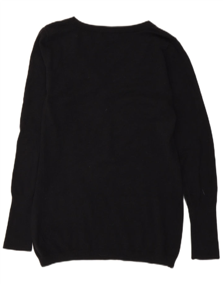 Gap Damen-Pullover mit Knopfkragen, Gr. 14, mittelschwarz, Baumwolle