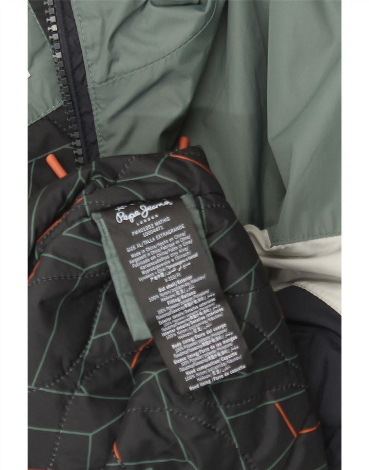 PEPE JEANS Herren-Windjacke mit Kapuze, UK 42, XL, Marineblau, Farbblock