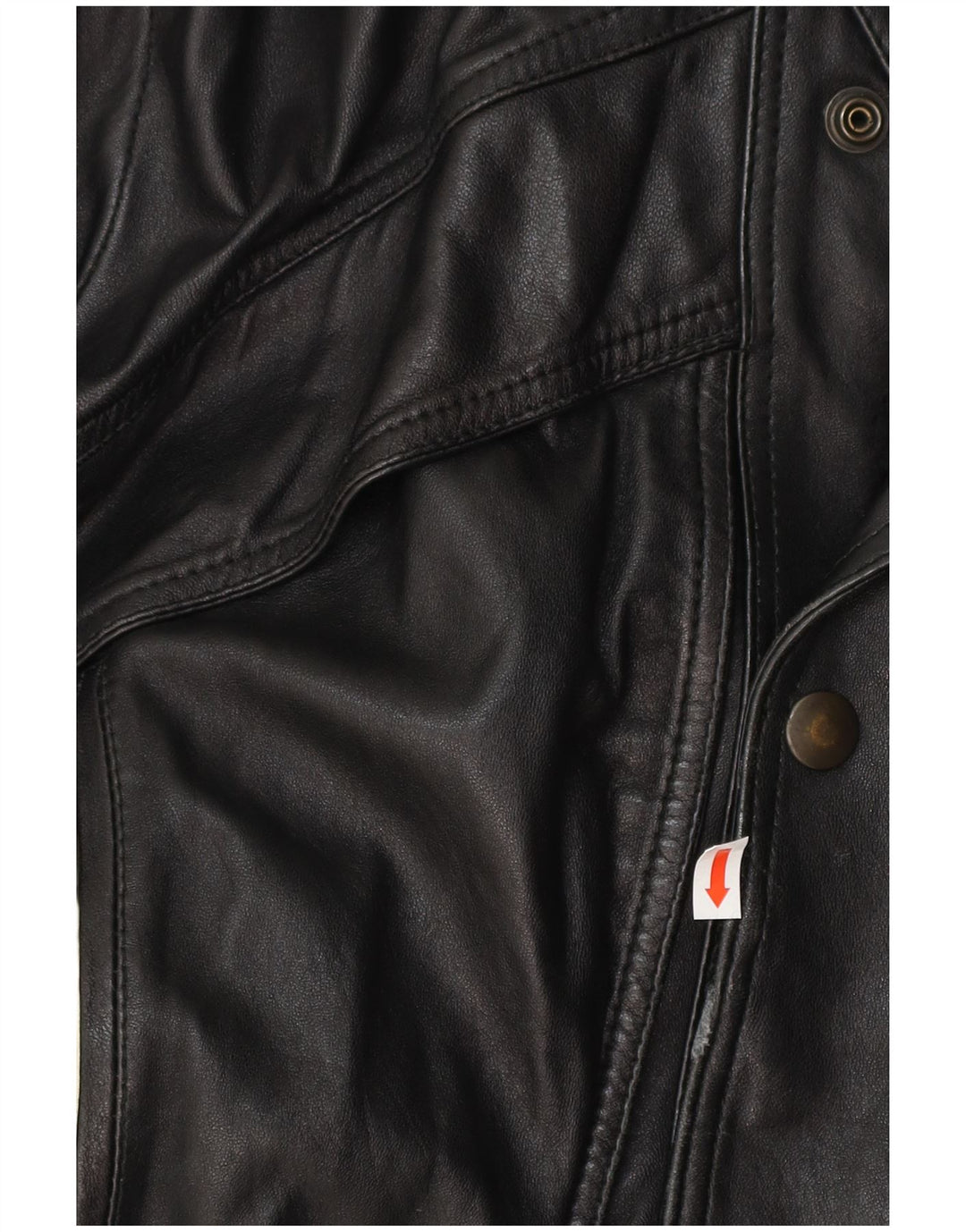 VINTAGE Mens Leather Jacket IT 50 Large Black Leather