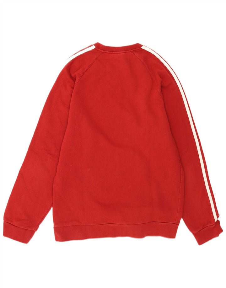 Adidas Herren Sweatshirt Pullover Small Rot Colourblock Baumwolle