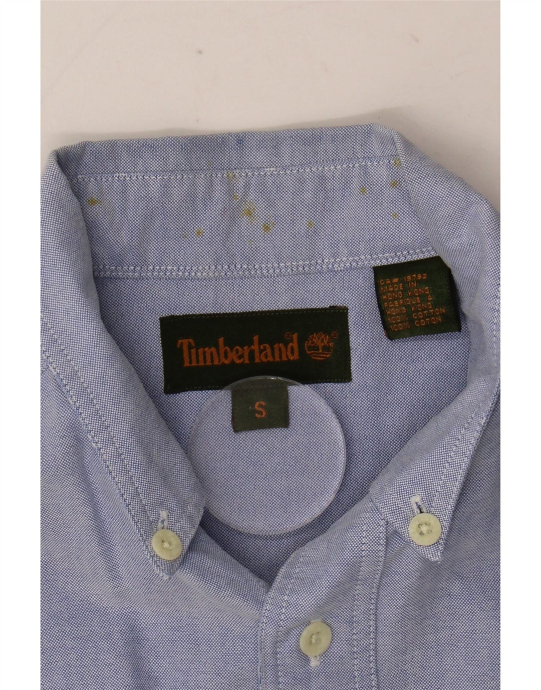 Timberland Herren-Hemd mit lockerer Passform, kleine blaue Baumwolle