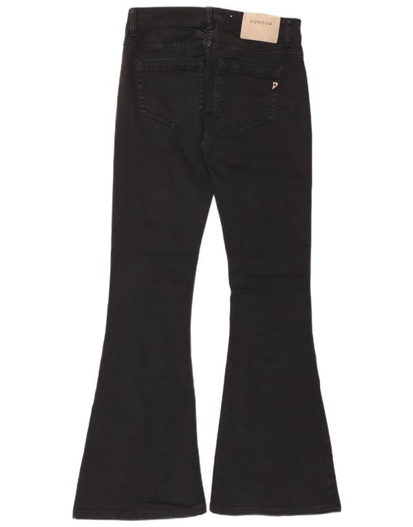 Dondup Damen Schlagjeans W26 L31 Schwarze Baumwolle