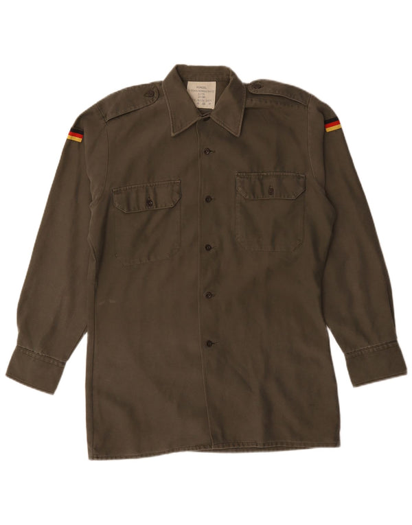 Vintage Herren Militärhemd Größe 37/38 Small Khaki Army