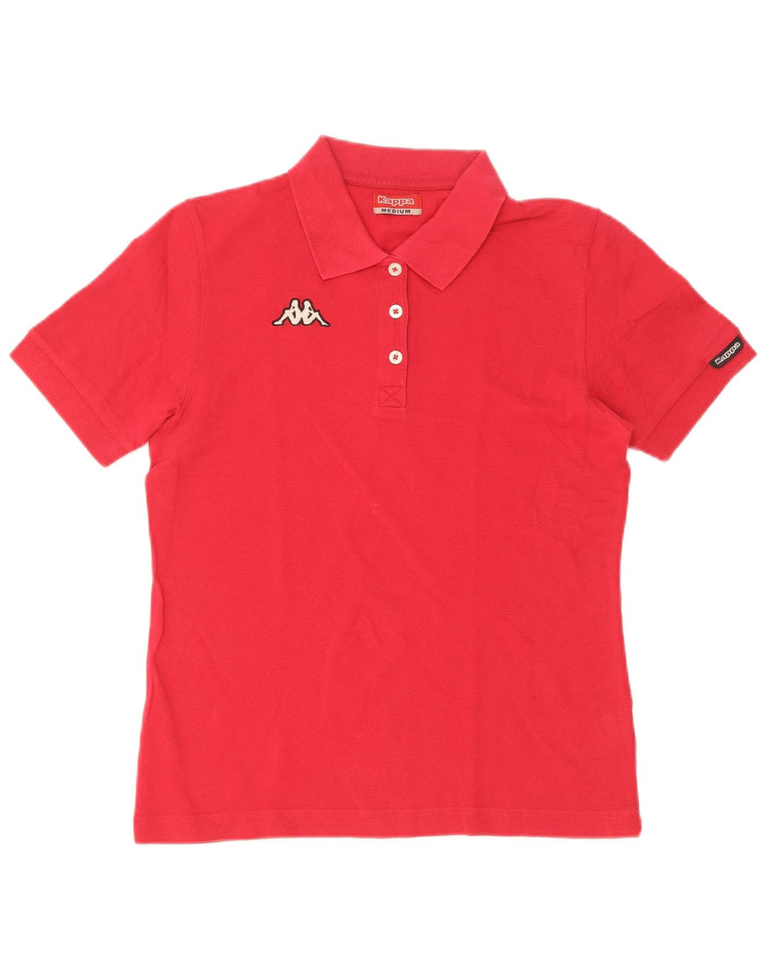 Kappa Damen Poloshirt UK 12 Mittelrosa Baumwolle